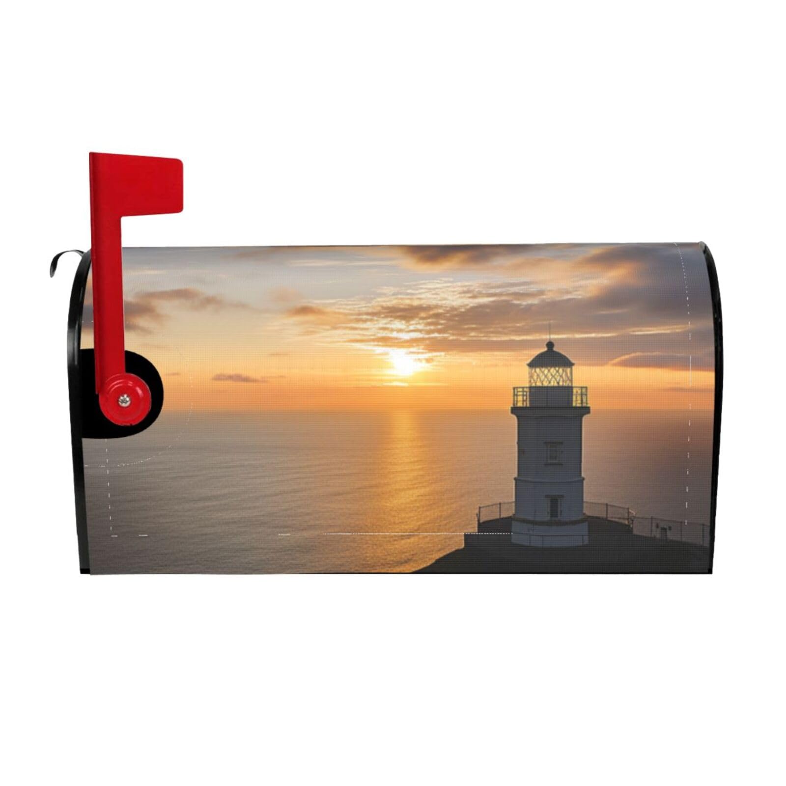 Sea and Lighthouse Mailbox Covers Magnetic Wraps Post Letter Box Cover Garden Home Decor 25.5x21 in