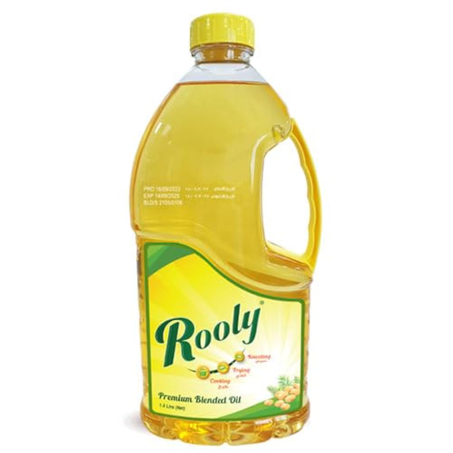 Rooly Soya Premium Blended Oil - Cooking, Frying, Roasting - 1.5 liters