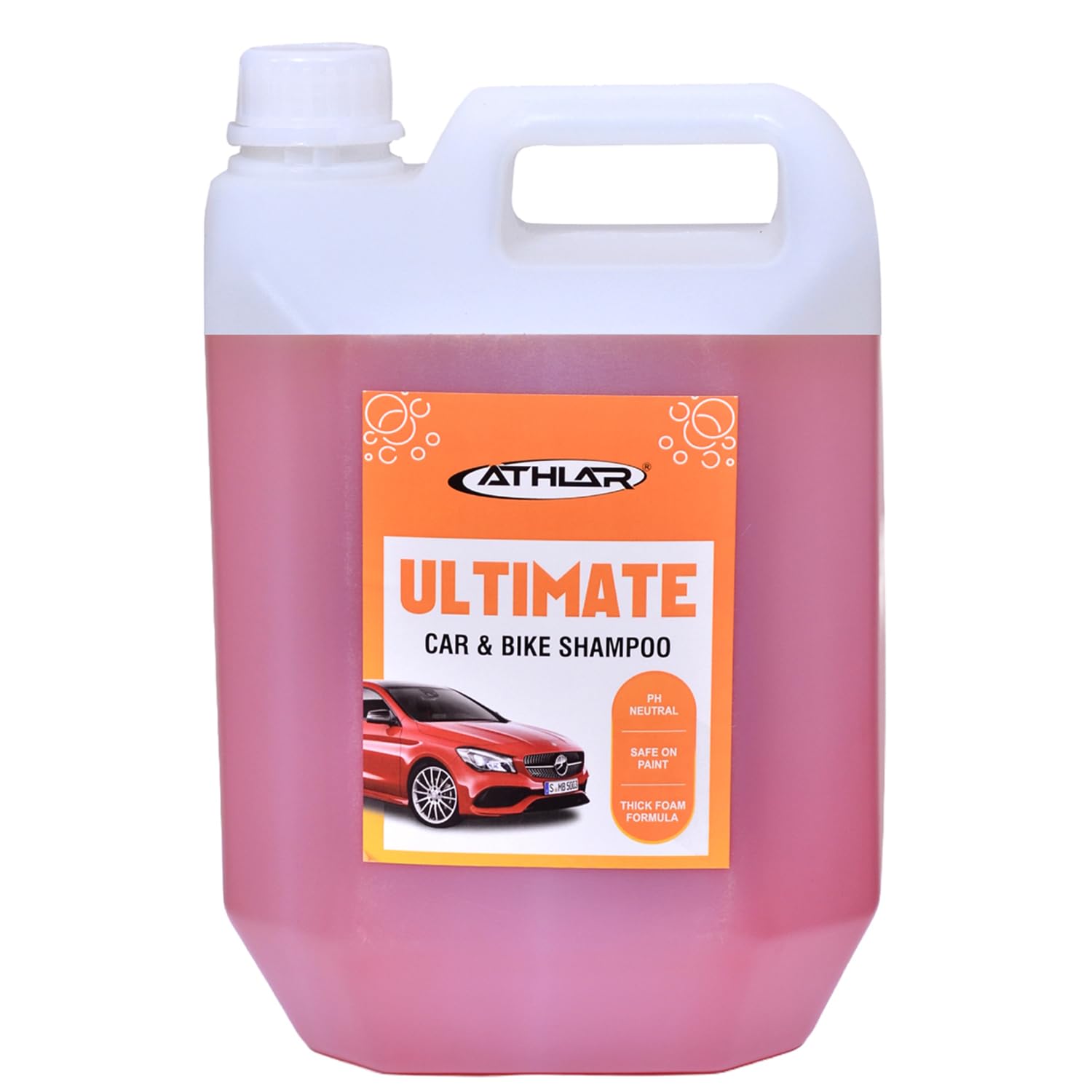Athlar Ultimate Car Shampoo (4 kg) pH Neutral Formula For Safe, Spot Free Cleaning - Honey Thick, Luxurious Suds That Always Rinses Clean - Ultra Slick Formula, Strawberry Fragrance
