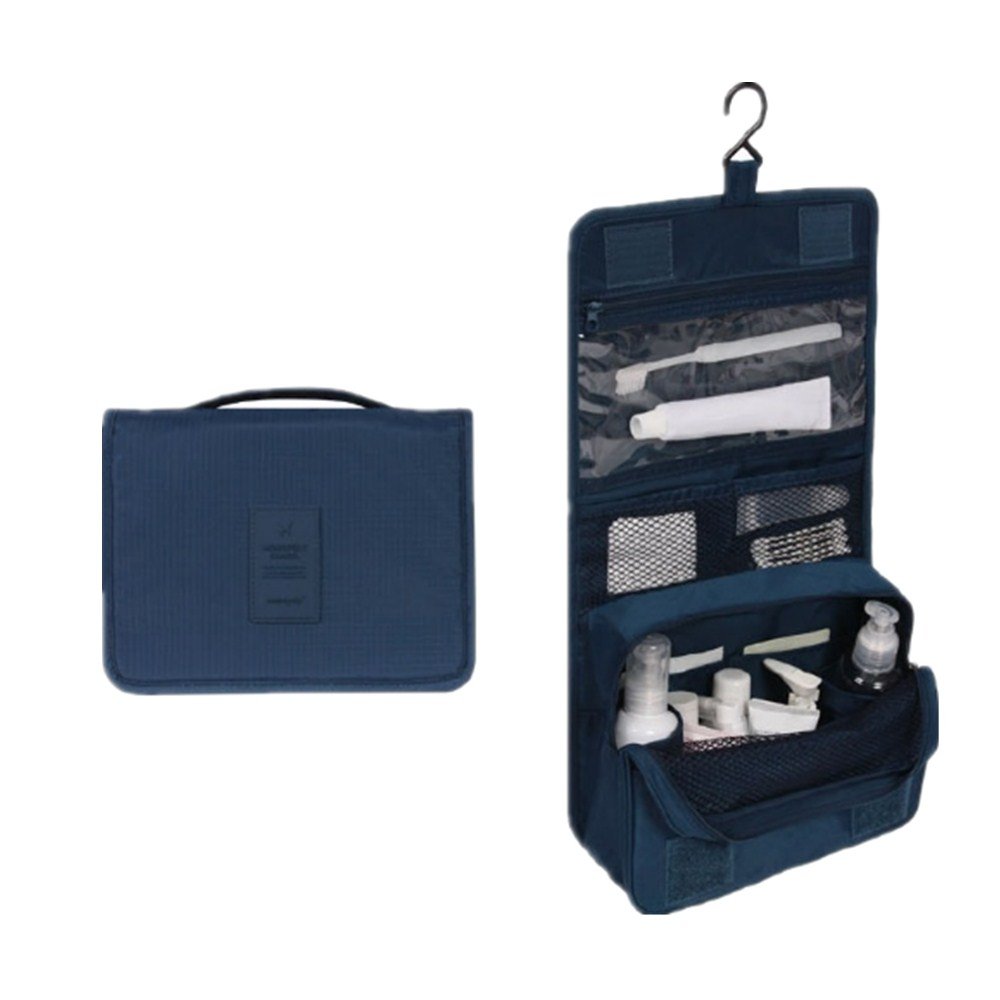Bansga Bolsa Aseo, Botellas Viaje, Kit de Afeitado y líquidos，Resistente y fácil de Cerrar Viajar - con Gancho， Multifuncional de Neceser