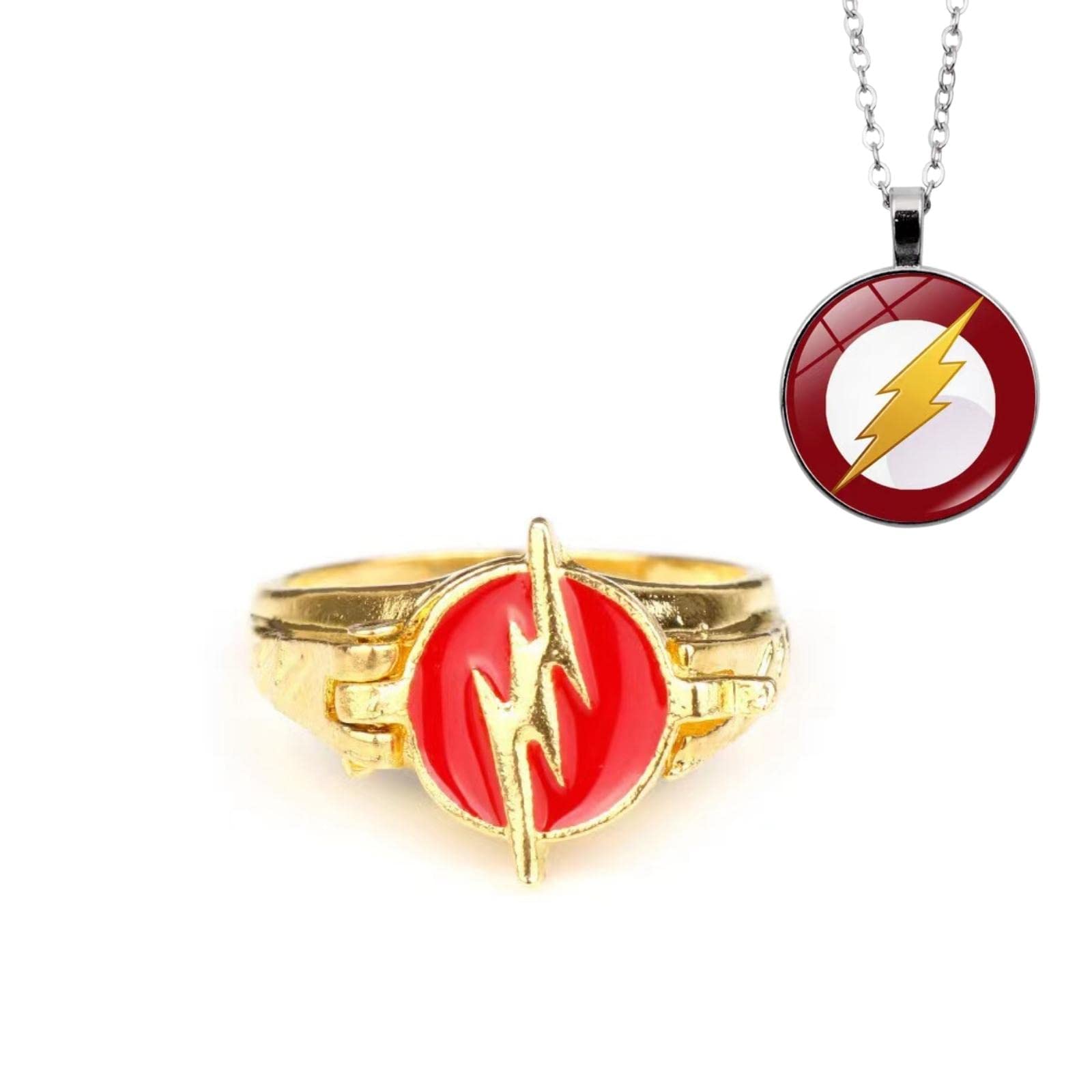WRUIOY TV Movies Show Original Design Quality Anime Cosplay Superhero for Lighting Ring Costume Accessories for Season 5 Fans Gift(with Necklace)