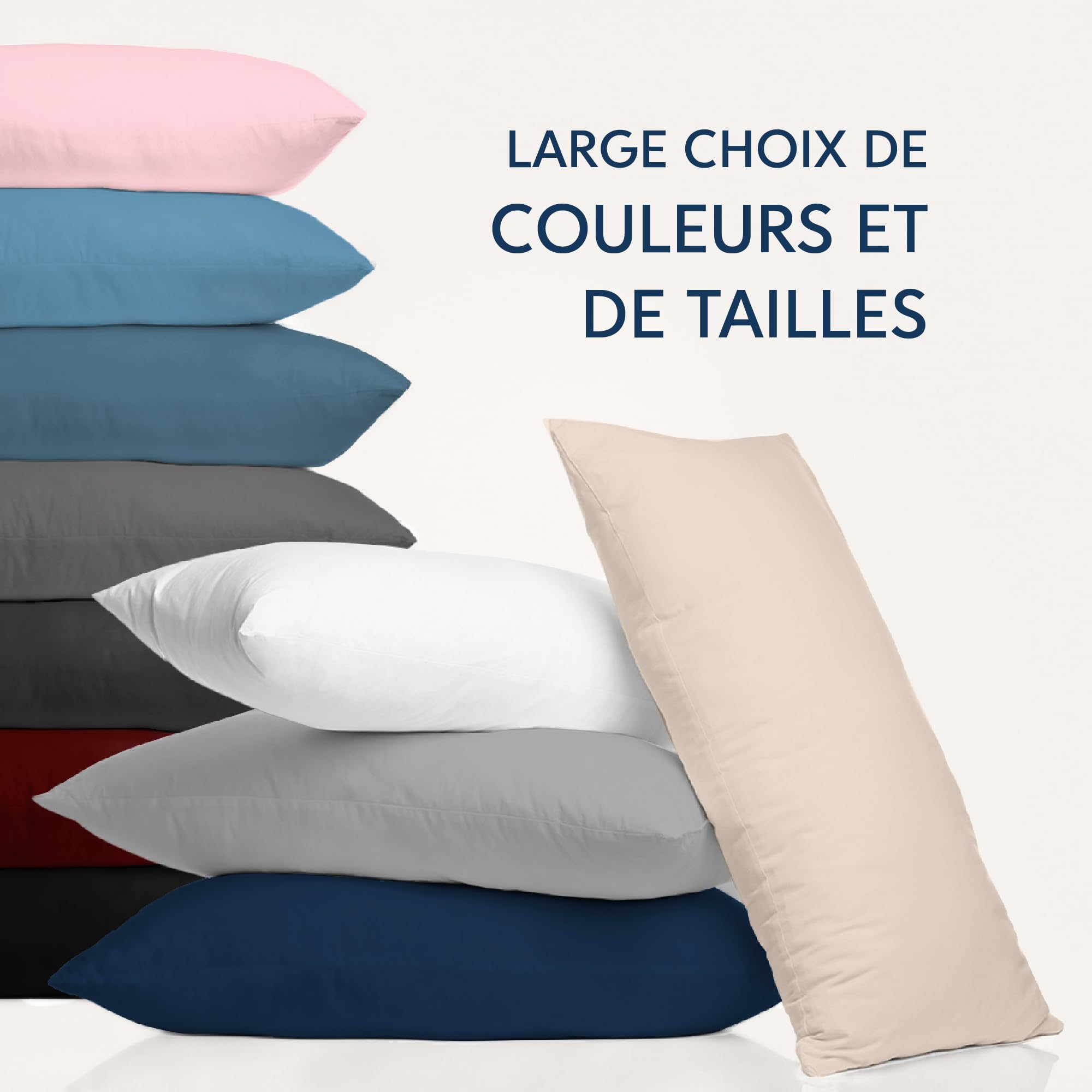 Dreamzie Taie Oreiller 50x70 Lot de 2 en Microfibre Certifiée Oeko-Tex - Housse Coussin Douce Et Brossée, Toucher Peau de Pêche - Anthracite