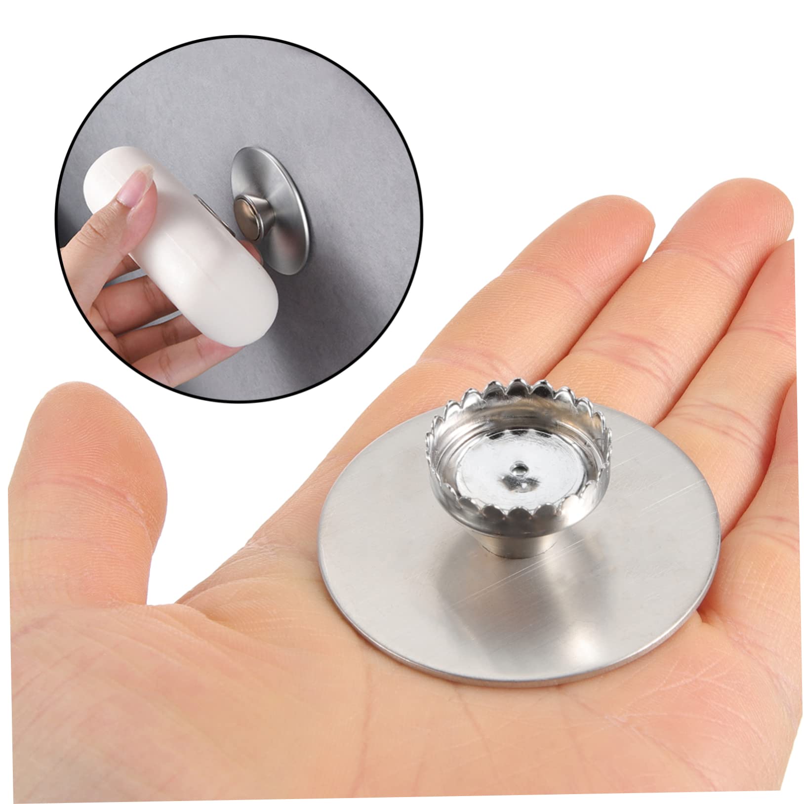 VILLCASE 5 Pezzi portasapone magnetico senza contatto doccia cremagliera parete montato Porta sapone magnetico organizer per sapone da bagno gancio magnetico per sapone Acciaio inossidabile