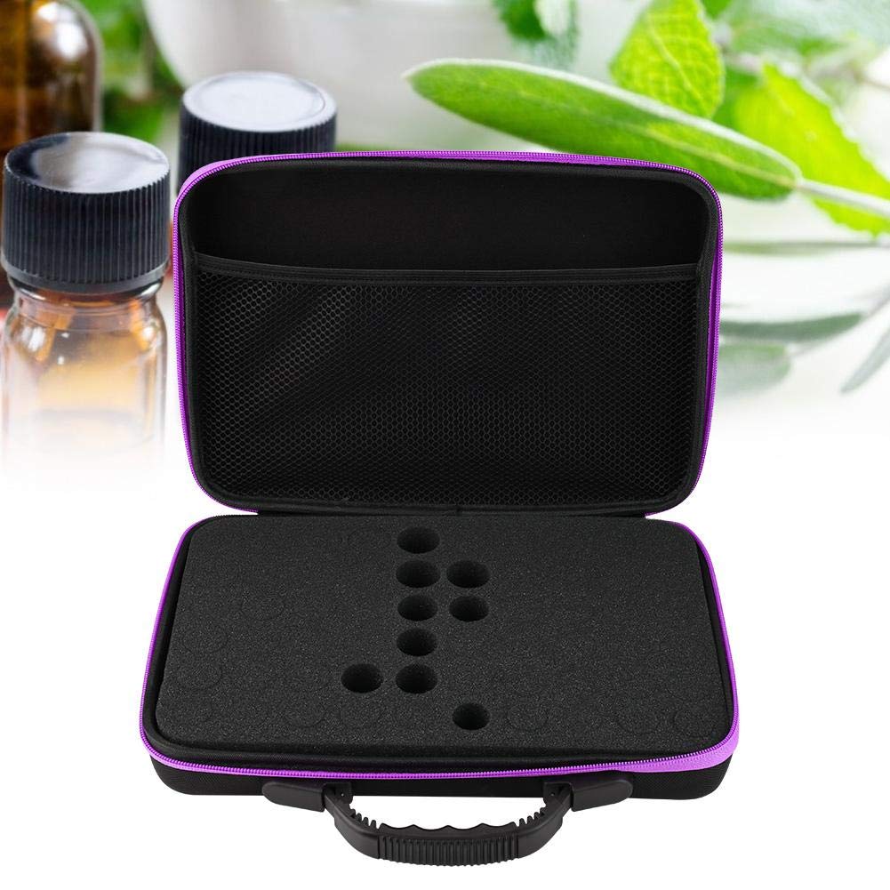 Essential Oil Carrying Case, 60 Bottles Hard Shell Storage Organizer Travel Bag with Handle, for 5ml 10ml 15ml Vials - Image 3