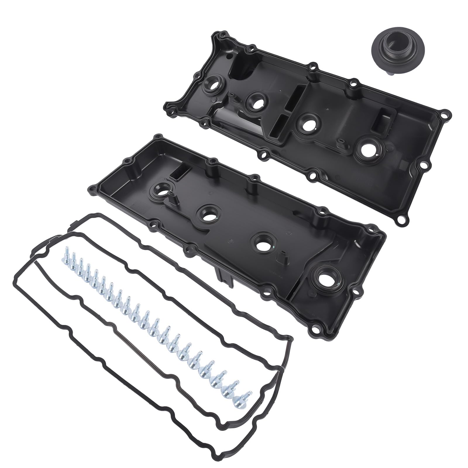 TEKKOAUTO Valve Cover Kit W/ Gasket, Cap & Bolts - Replacement For Nissan Titan Armada Pathfinder NV 5.6L V8