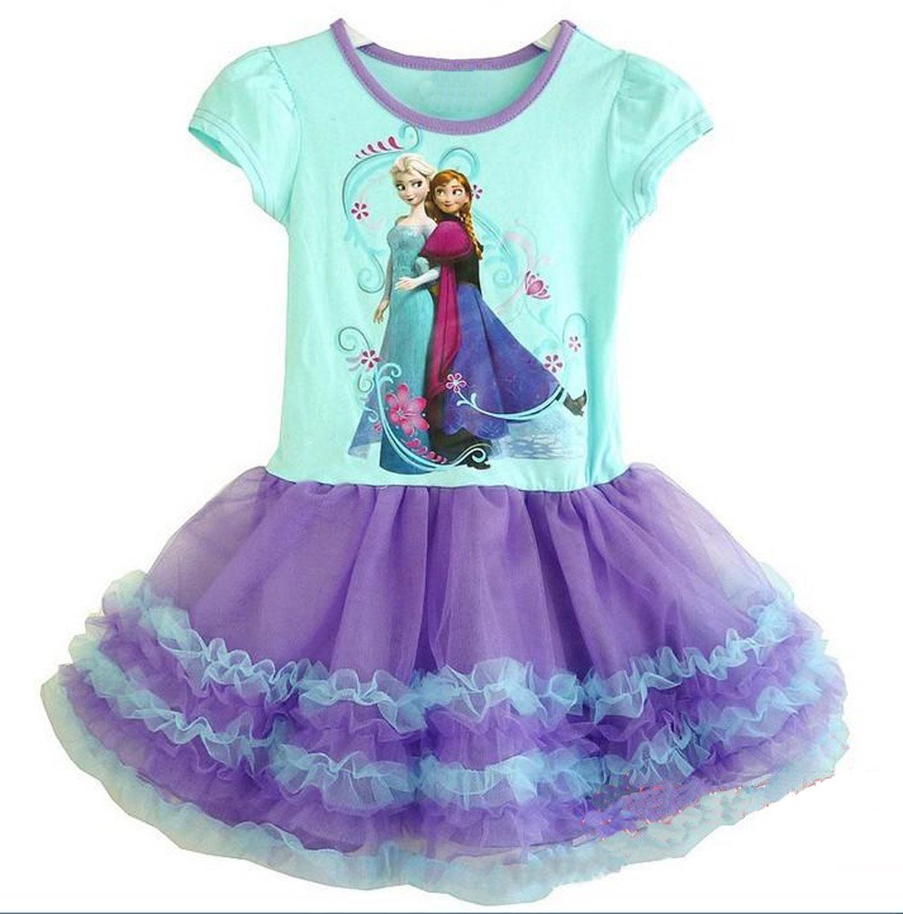 Frozen Dress Girl's Tutu Dress Party Dress, Purple (Size:XL,Suitable For Height 130-140 Centimeter)