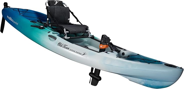 Old Town Ocean Kayak Malibu Pedal Solo Sit-on-Top Recreational Pedal Kayak, 12 ft