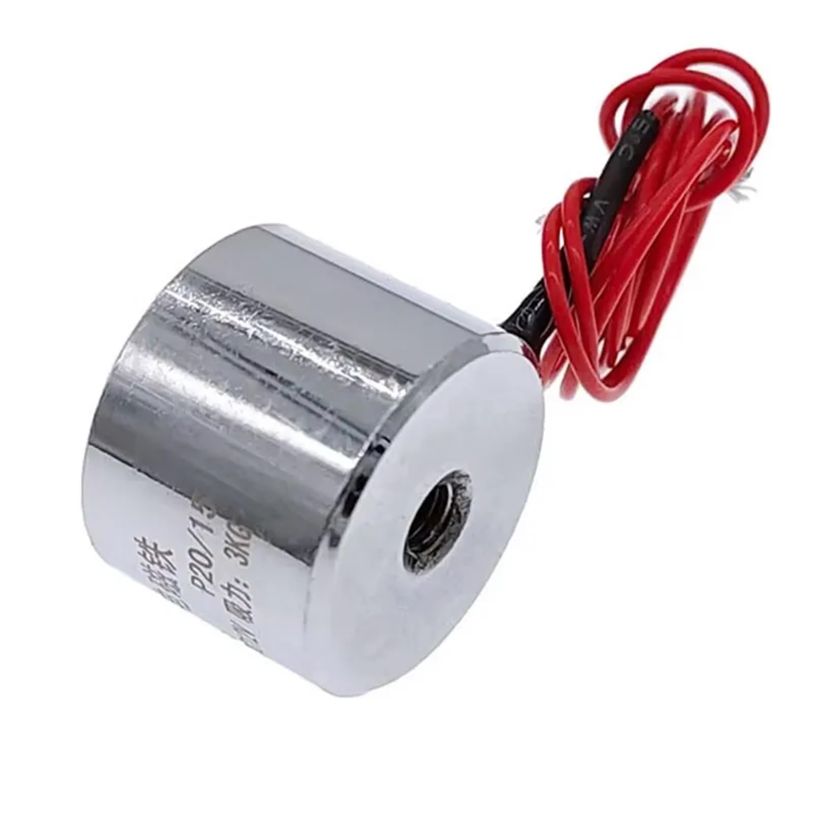 P20/15 DC 12V Elettromagnete P20/15 Cilindro Magnete Elettrico di Aspirazione 3KG 30N Forte Elettromagnete Solenoide 1 Pz