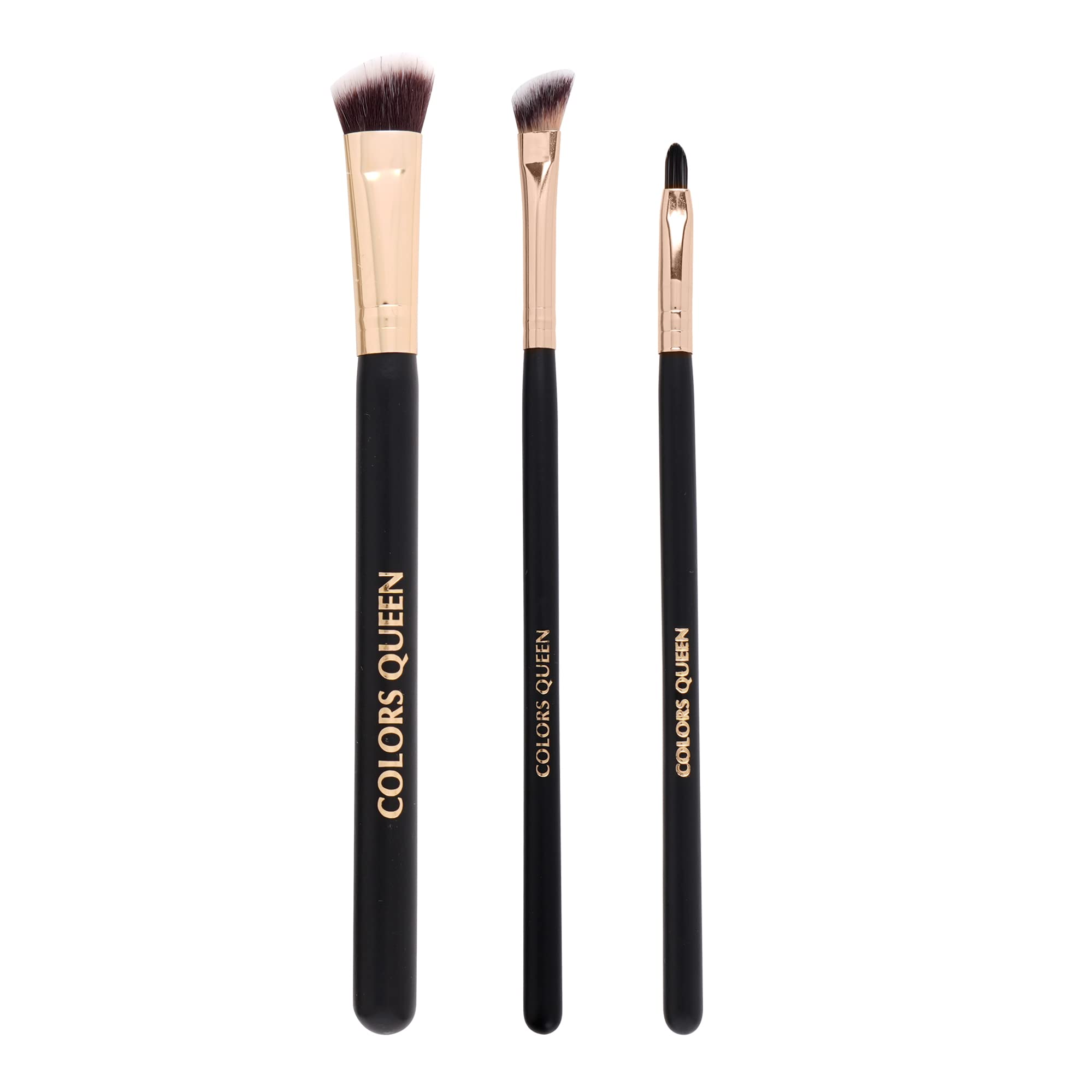 Colors Queen Synthetic Bristles Face Makeup Brush Set, Eyeshadow Angular Blending Brush, Angular Contour Brush, Lip Brush, Brushes for Easy Application, 3 Piece Brush Set-picture-15