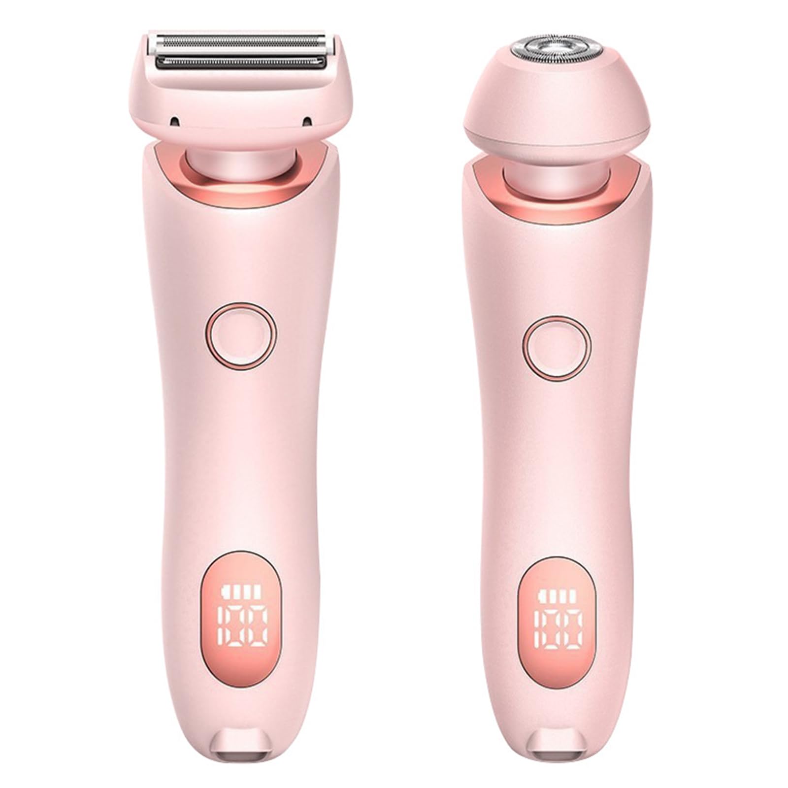 2 en 1 Rasuradora Mujera, Rasuradora Mujer Zona Intima, Uso en Seco y en Mojad, IPX7 Impermeable, Afeitadora Mujer para Cara, Brazos, Axilas, Partes Íntimas, Piernas (Rose)