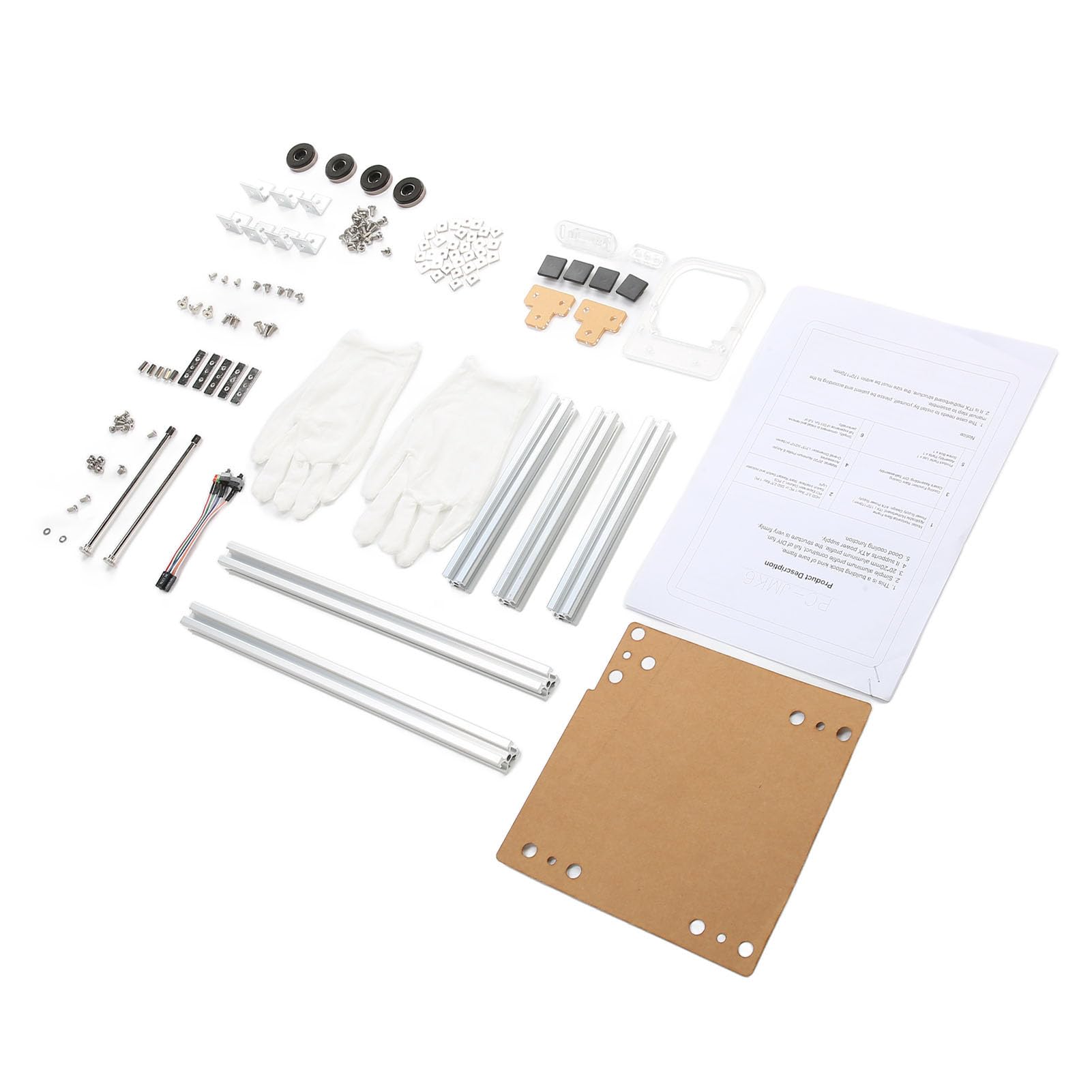 Generic Komputer ITX Wspornik Otwartej Obudowy Dobre Odprowadzanie Ciepła Goła Rama do Użytku Domowego DIY Stop Aluminium 315x210mm (SILVER)