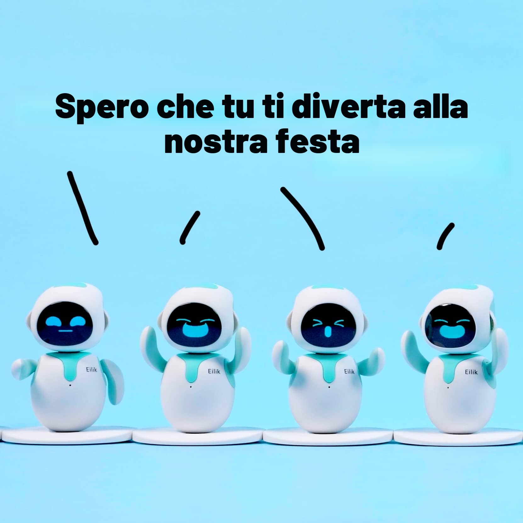 Eilik – Robot da Scrivania Interattivo con Personalità, Animazioni Espressive e Reazioni al Tocco, Mini-Giochi, Piccolo Compagno Robot, Regalo Originale per Bambini e Adulti