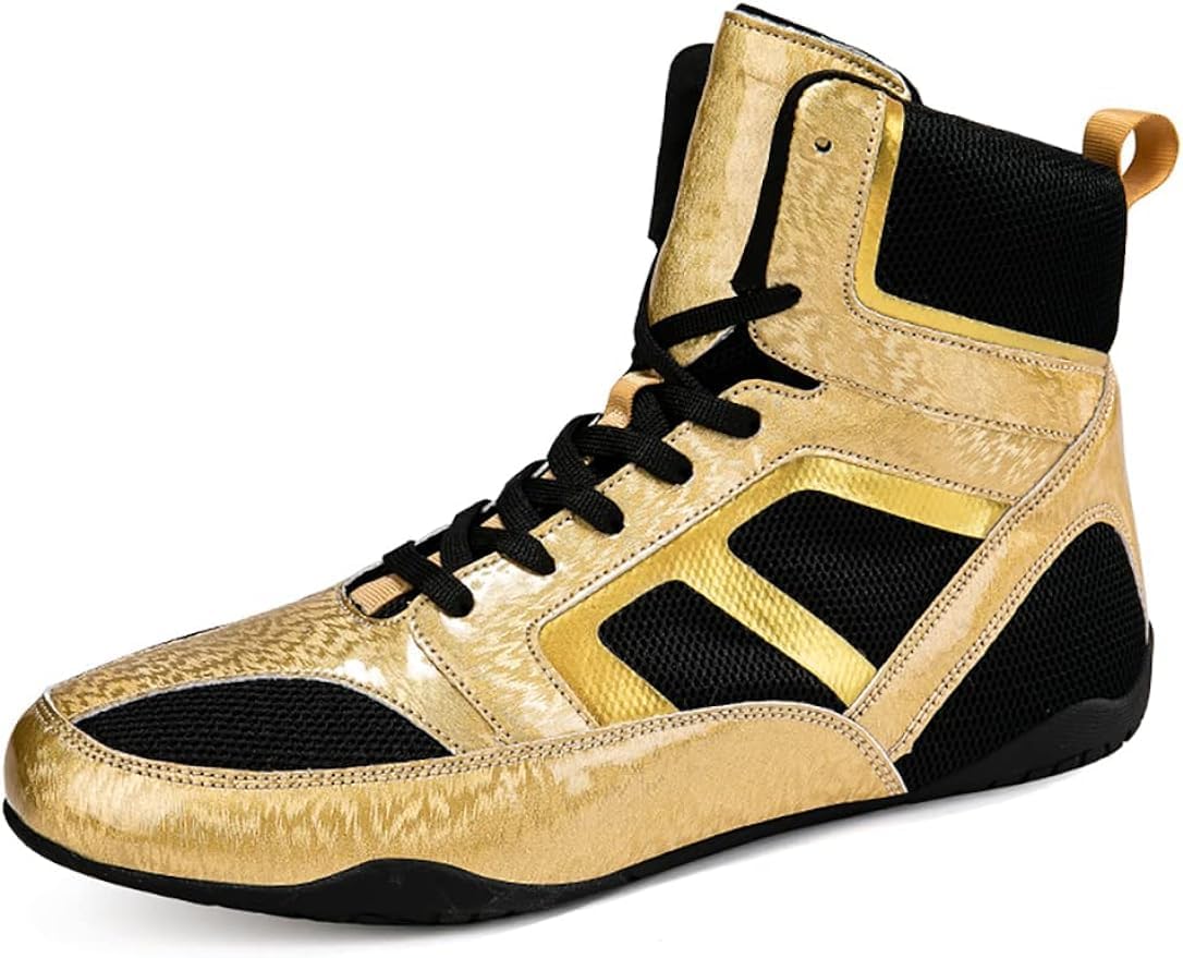Men's Wrestling Shoes High-top Non-Slip Professional Training Shoes Lightweight Breathable Boxing Shoes