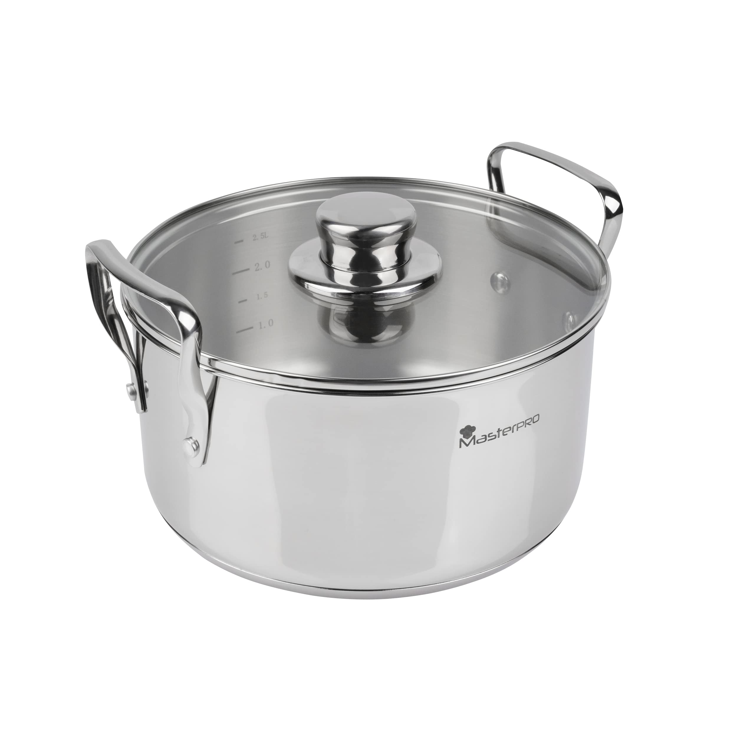 Smart MasterPRO - Batteria da cucina - Set da 6 a 6 a 20, 24 e 28 cm di vetro - prodotto in acciaio inossidabile - padelle da cucina - compatibile con tutti i tipi di cucine