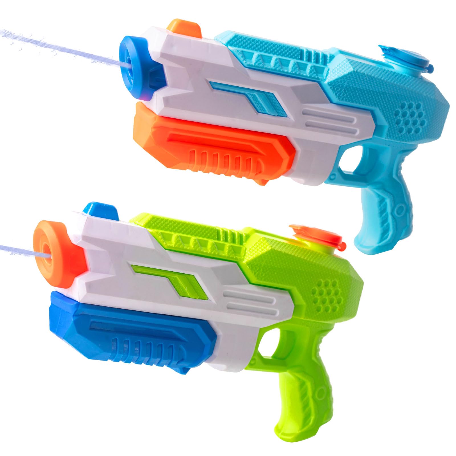 2pcs Big Water Gun Powerful Water Pistol for Kids 33ft Long Range Water Blaster Super Soaker Water Gun, Summer Outdoor Beach Pool Watergun Shooter Water Squirter Toys for Kids Adults