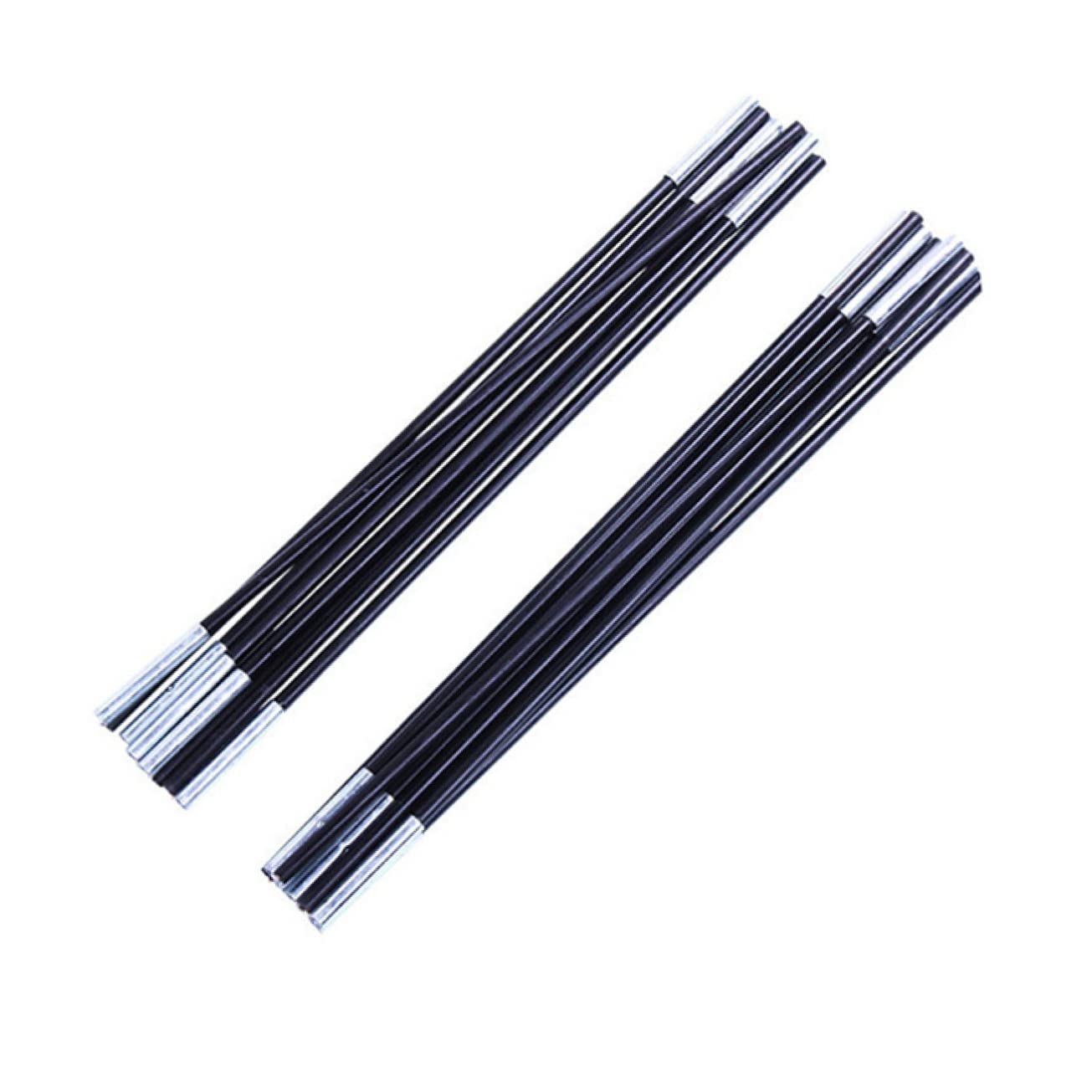 SUPVOX Fiberglass Tent Pole Replacement Kit 2 Pieces 6 Sections Each 22.83 Inch Length 0.28 Inch Diameter Camping Tent Pole Repair for Hiking & Outdoor Shelter