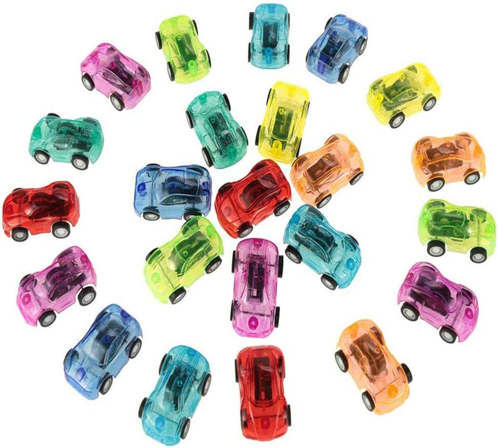 DaricowathX 24PCS Pull Back Cars,Mini Push and Go Car Toy,Birthday Party Bag Fillers Pull Back Racing Vehicles for Kids Boys