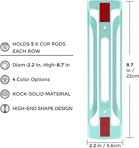 Miniatura 10 de Kcup - Soporte para cápsulas de café soporte lateral de almacenamiento K para Keurig soporte para cápsulas K organizador de almacenamiento de pared