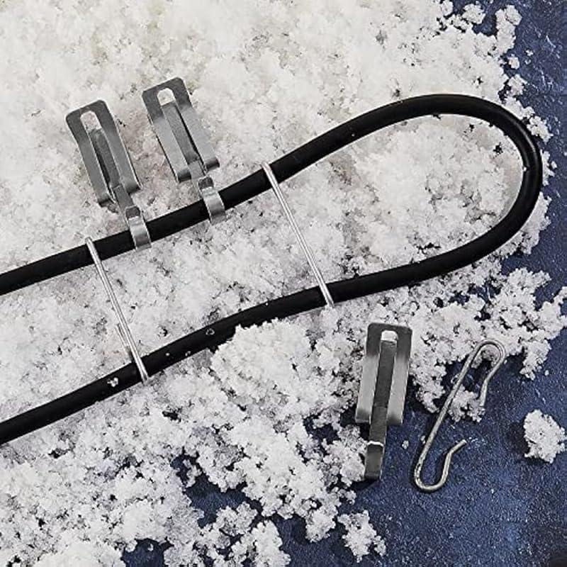 Generic 192Pcs Heat Cable Roof Clips Cable Clips and Spacers Kit Cable Wire Clips Gutter Clips Outdoor Cable Clips Heater Clips Durable - (Color: Photo Color)