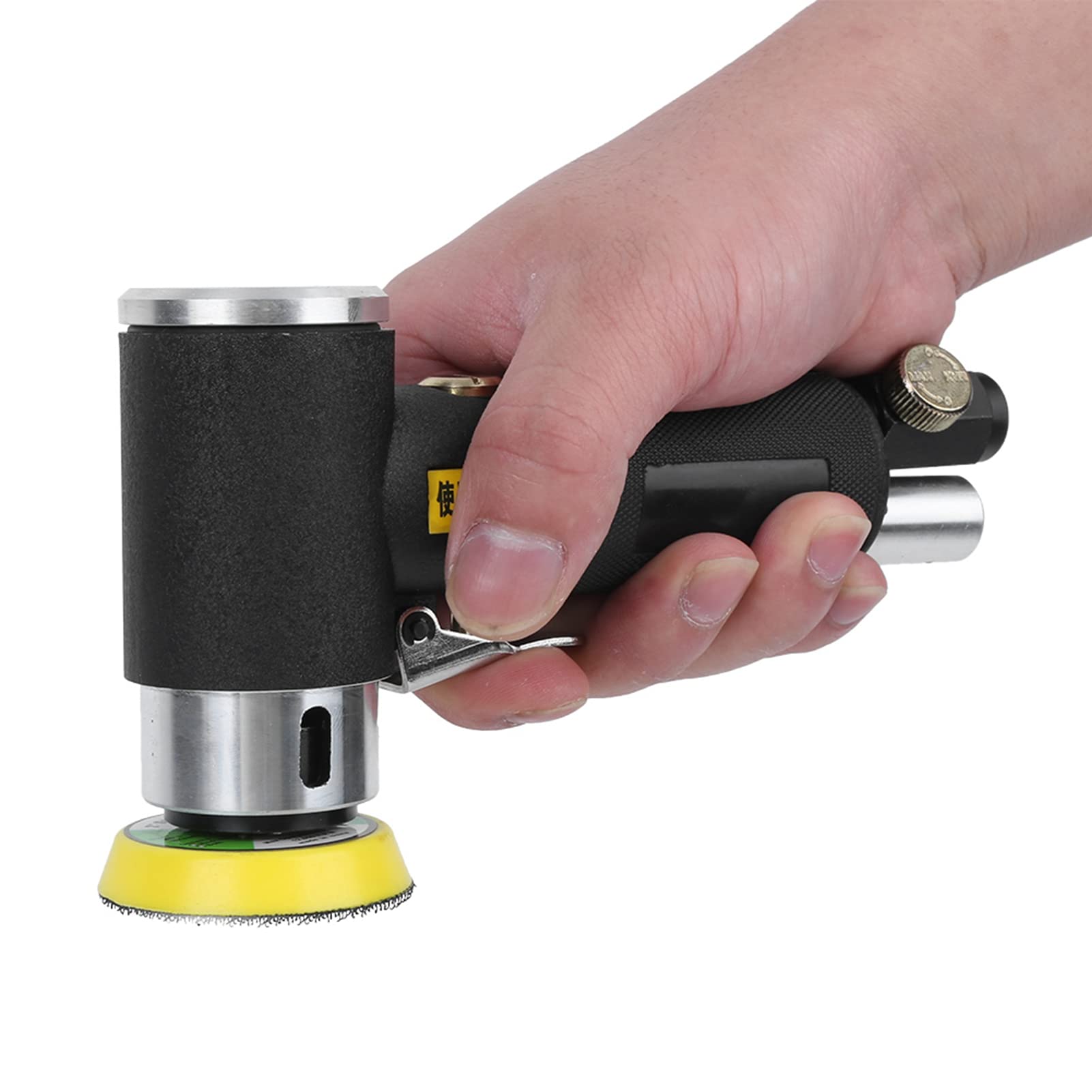 Pulidora neumática con disco de molienda de 2 pulgadas y 3 pulgadas, lijadora neumática para espacios estrechos, diseño excéntrico ligero, interfaz de tipo UE para detalles de carrocería automática y