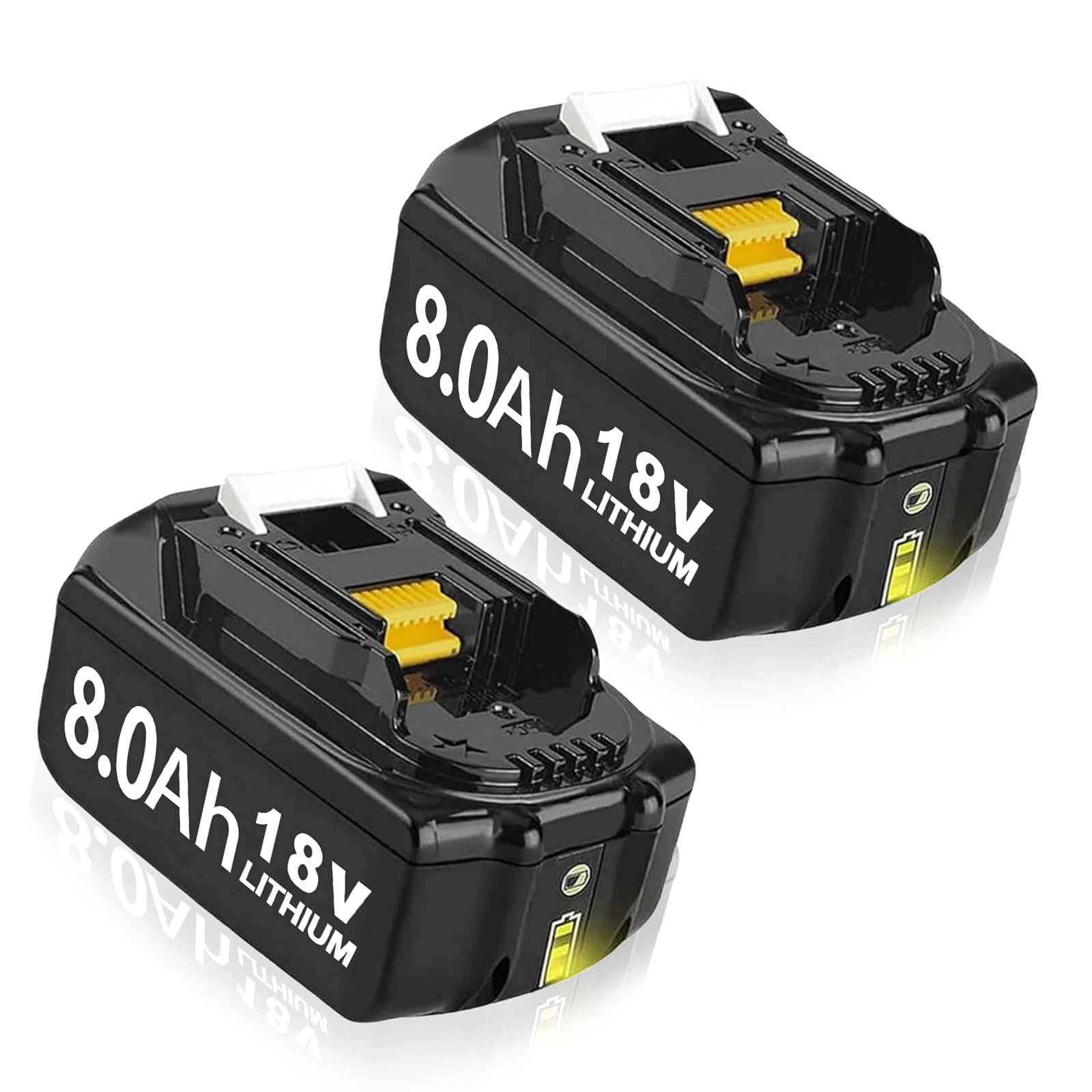 2X 18V 8000mAh Replacement for Makita 18V Batteries Compatible with Makita Battery BL1860 BL1860B BL1850B BL1840 BL1830 High Capacity Battery for Cordless Tools (2) — image 1