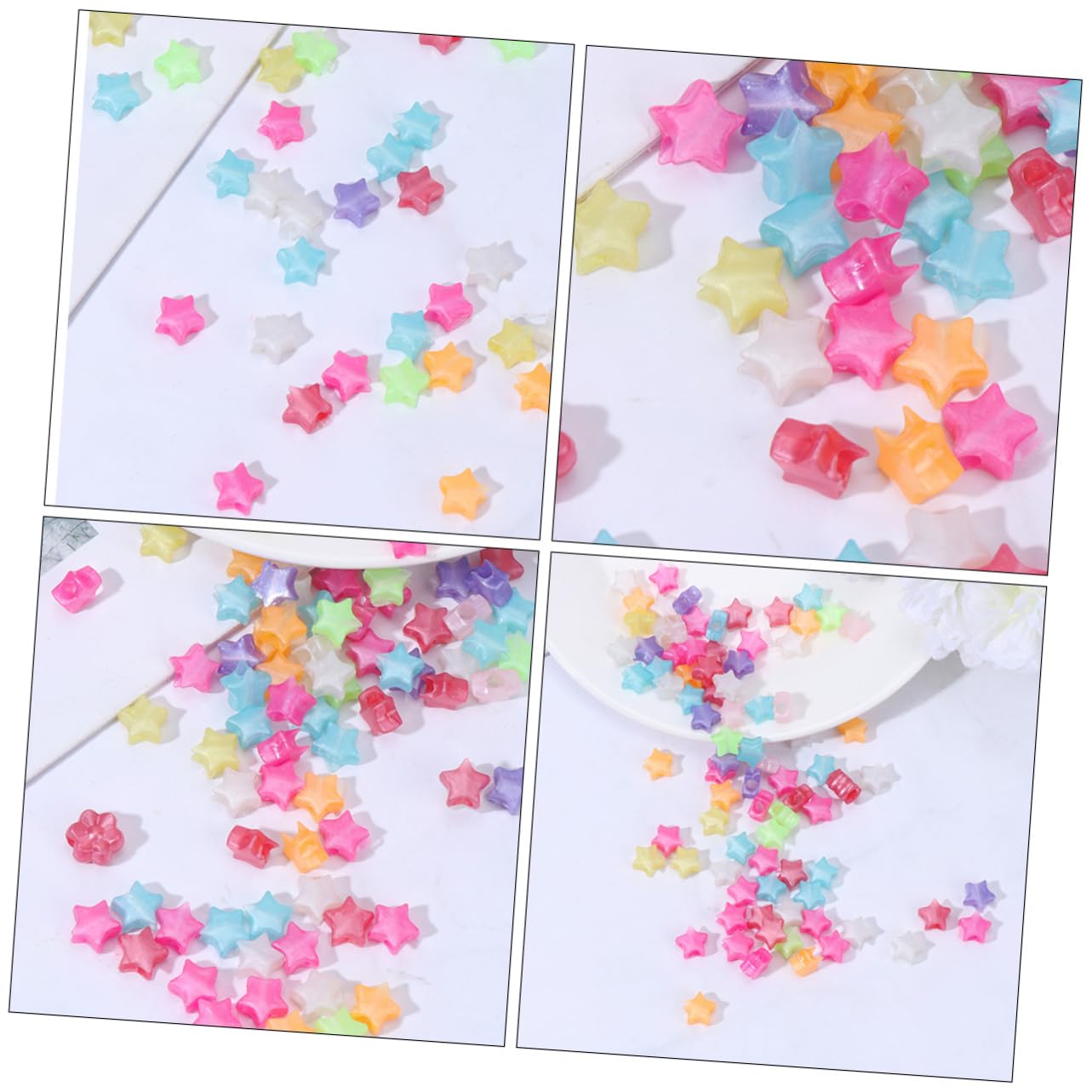 DOITOOL 3 Series Accesorios Para Joyería Diy Perlas Espaciadoras De Plástico Forma De Beads Para Pulseras Y Collares 400 Piezas*3