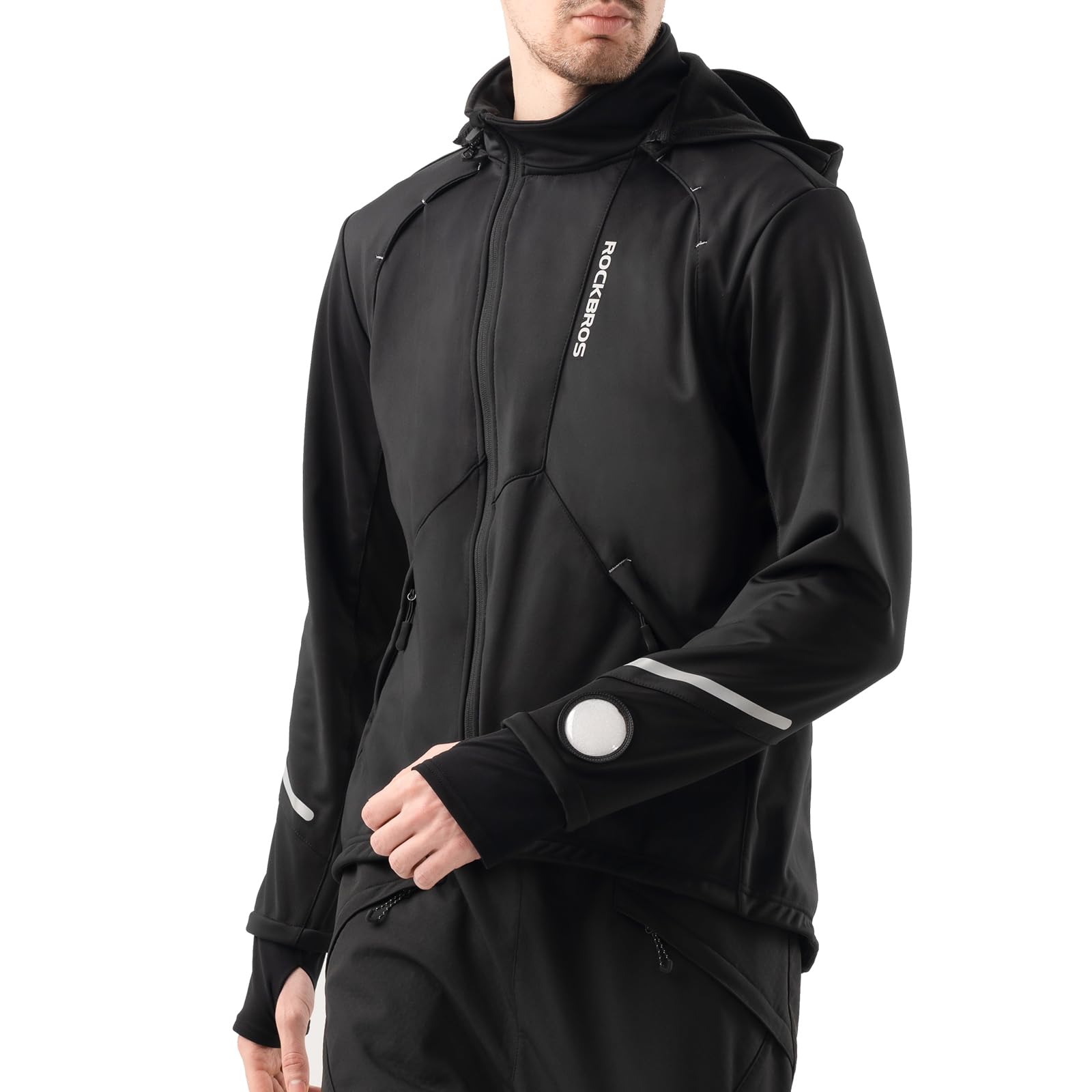 ROCKBROS Chaqueta Ciclismo Invierno a Prueba de Viento Polar Térmico para Hombre Chaqueta Bicicleta Transpirable Ropa para Deportes al Aire Libre
