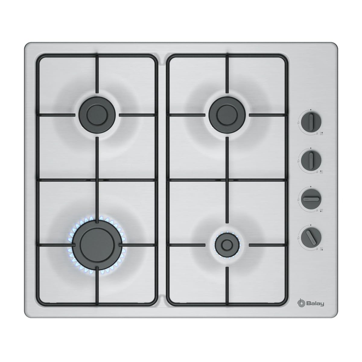 Table de cuisson gaz Balay 3ETX464BB encastrable inox 4 feux