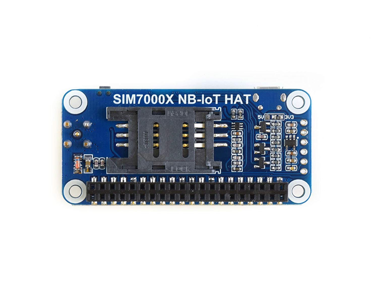 NB-IoT/eMTC/Edge/GPRS/GNSS Hat for Raspberry Pi Zero/Zero W/Zero WH/2B/3B/3B+ Based on SIM7000E Support TCP, UDP, PPP, HTTP, FTP, MQTT, SMS, Mail,GNSS Positioning