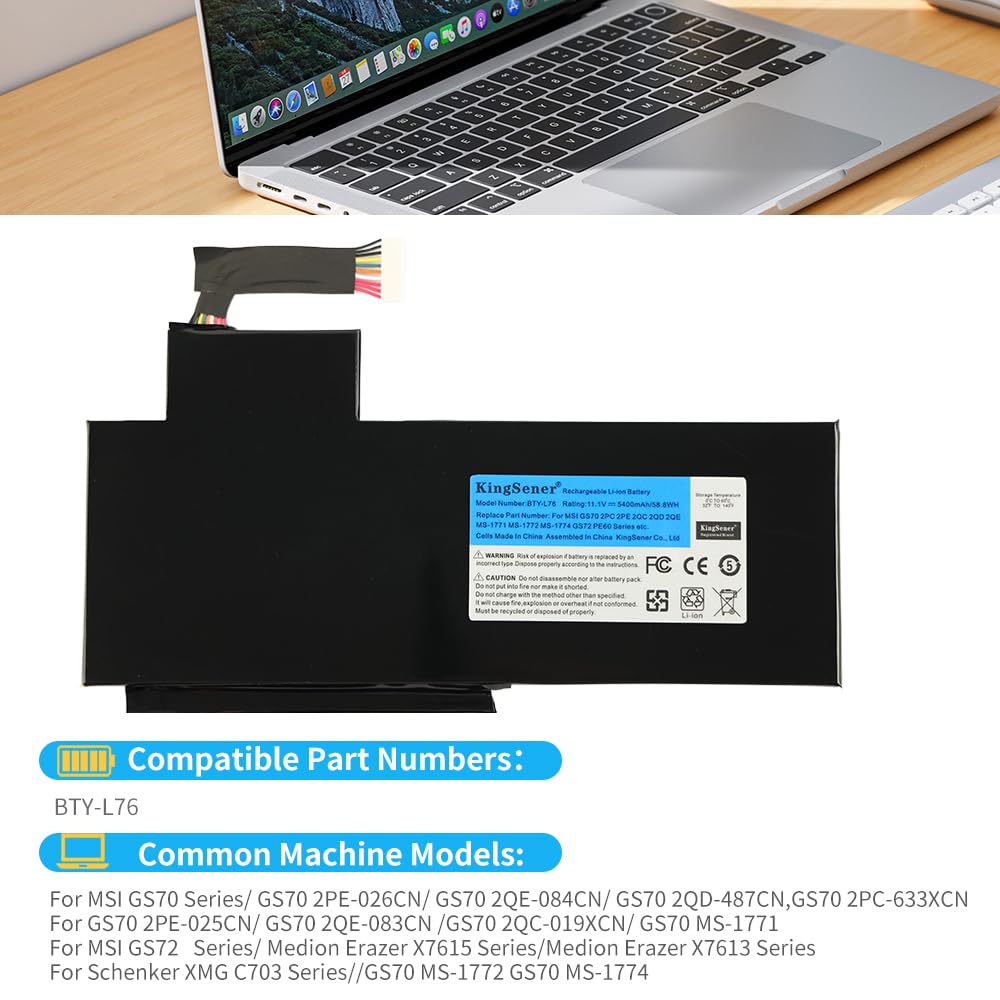 Amazon.com: KingSener BTY-L76 Laptop Battery for MSI GS70