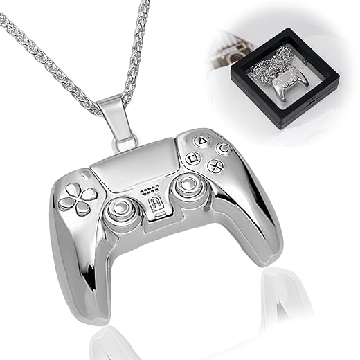 lced Out Game Controller Pendant, Cool Style Hip Hop Chain Necklace for Boys, Girls, Men, Women and Friends