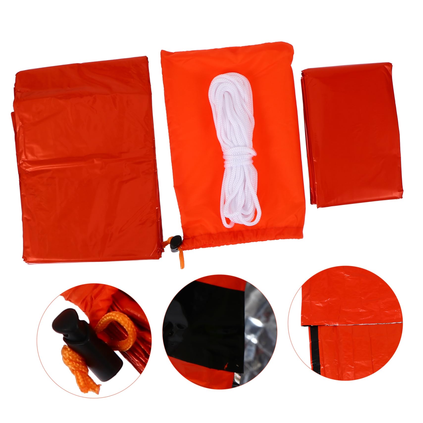 Toddmomy Notzelt Orange aus Pe für Outdoor und Hiking, Leicht