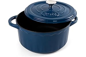 Enameled Cast Iron Dutch Oven Pot with Lid - Premium Durable 4...