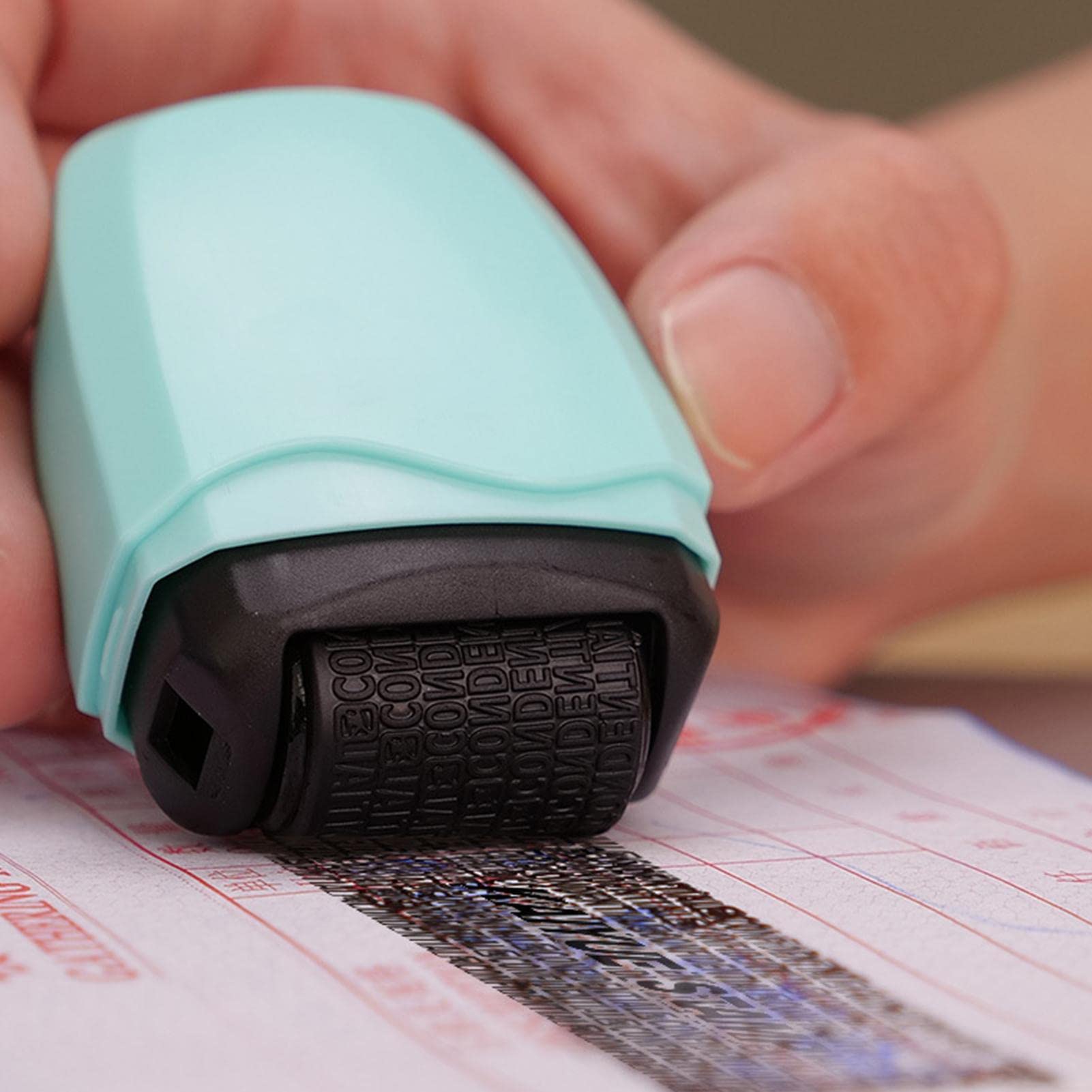 Tampon Rouleau Sécurité – Masque Les Informations Confidentielles Sur Documents – Protection Contre Le Vol D'identité - 2