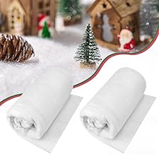 2 Pieces Christmas Snow Blanket, 240 x 80 cm, Artificial Christmas Snow Blanket, Fake Snow Carpets, Christmas Tree Background, Snow Mat for Christmas Decoration