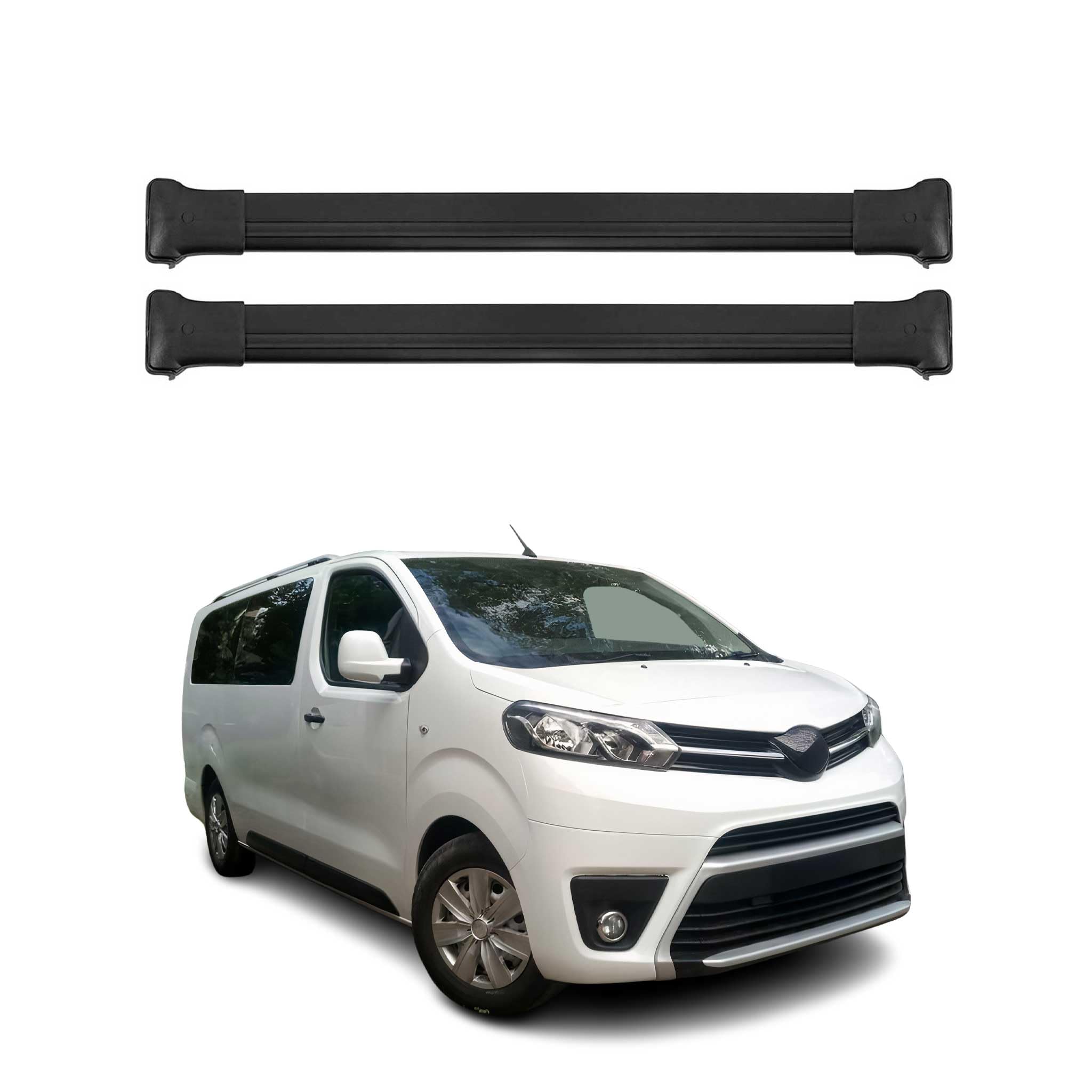 OMAC Dachträger für Toyota Proace 2016-2026 Aluminium 2 Stangen Schwarz