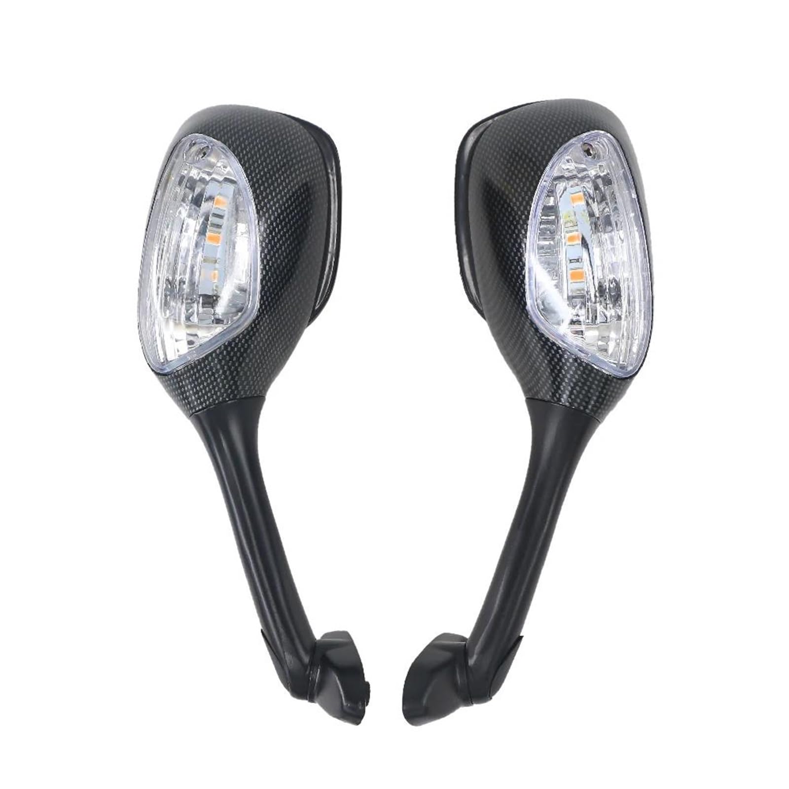 Espejo retrovisor de motocicleta con luces para rutas nocturnas en Suzuki GSXR