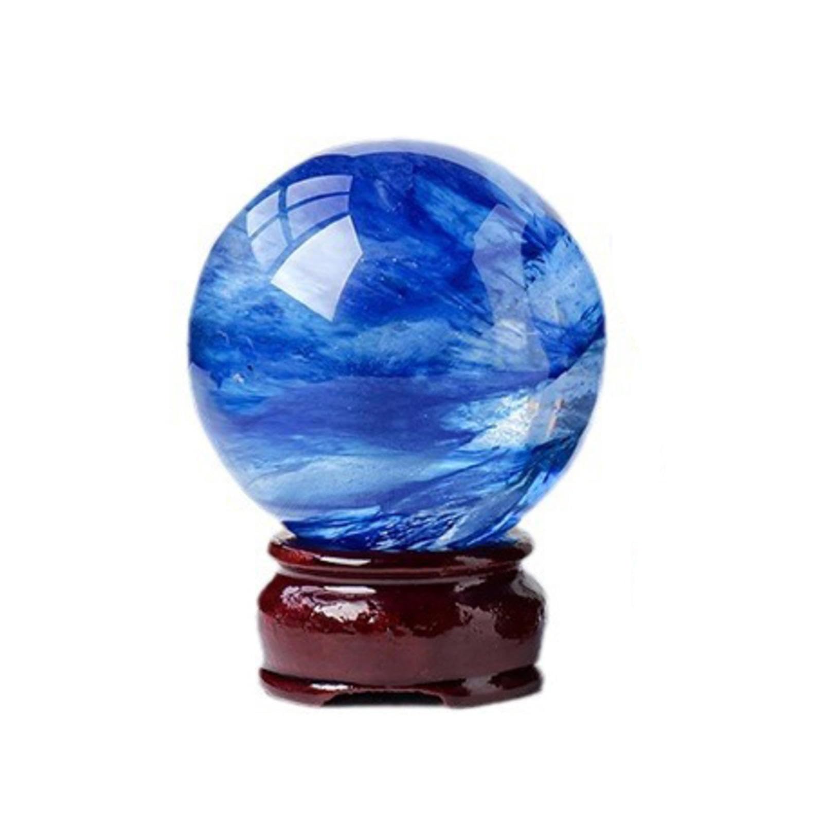 PKNVKZIDK Smelting Crystal Ball Ornaments, All Wishes Will be Fulfilled, Luck Will Come, Blue,Blue-40mm PKNVKZIDK