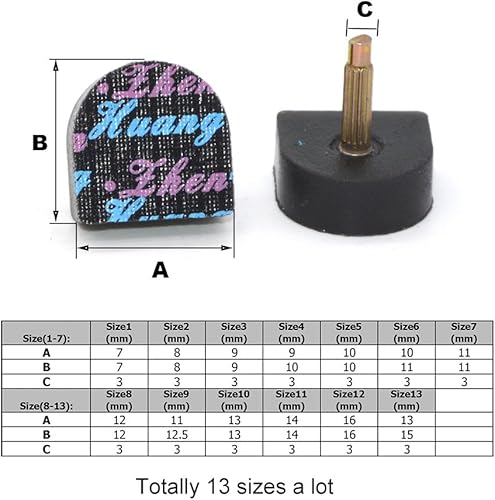Miniatura 5 de Juego de 13 pares de puntas de aguja de repuesto de alicates de tacón alto, incluye 13 pares de puntas de roscas en diferentes tamaños y alicates de
