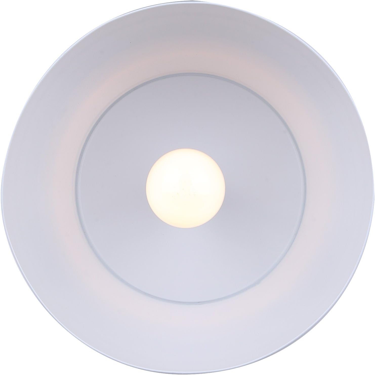 🔥 CANARM IPL614A01WH LTD Raphael 1 Light Cord Pendant White Aluminum Shade with Wood Accent