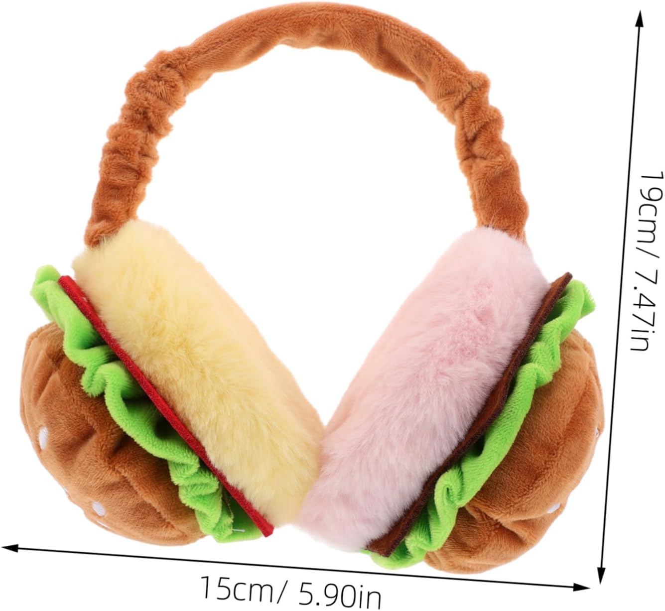 Fluffy Hamburger Ear Warmers Cute Thermal Earmuffs for Girls Foldable and Compact Design for Winter Outdoor Activities Soft Plush Material for Cold image 2