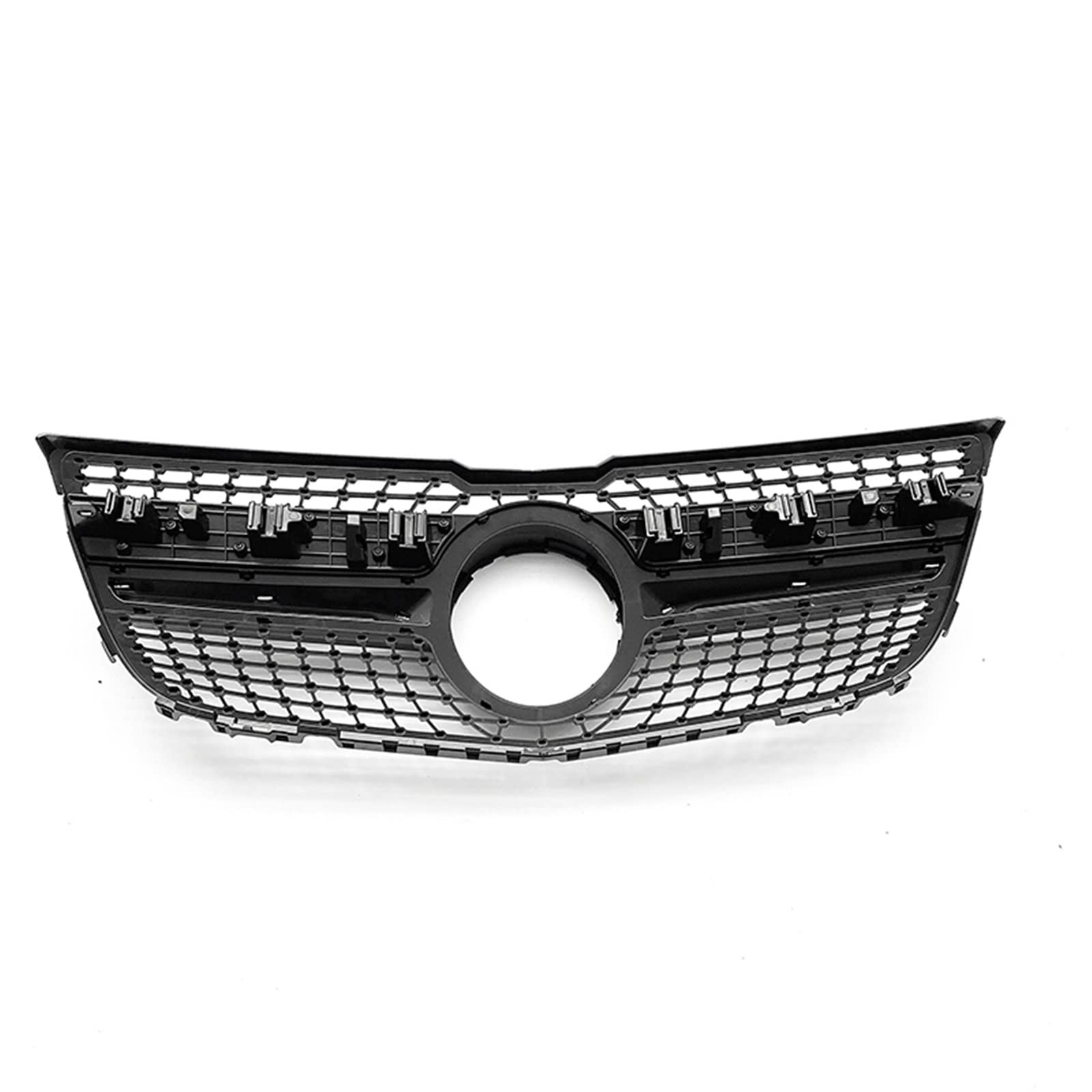 WOHOOD Griglia Anteriore per Benz GLK X204 2013-2015 GLK250 GLK300 GLK350 Black Diamond Style Car Paraurti Superiore Cofano Maglia Griglia Griglia Auto Accessori