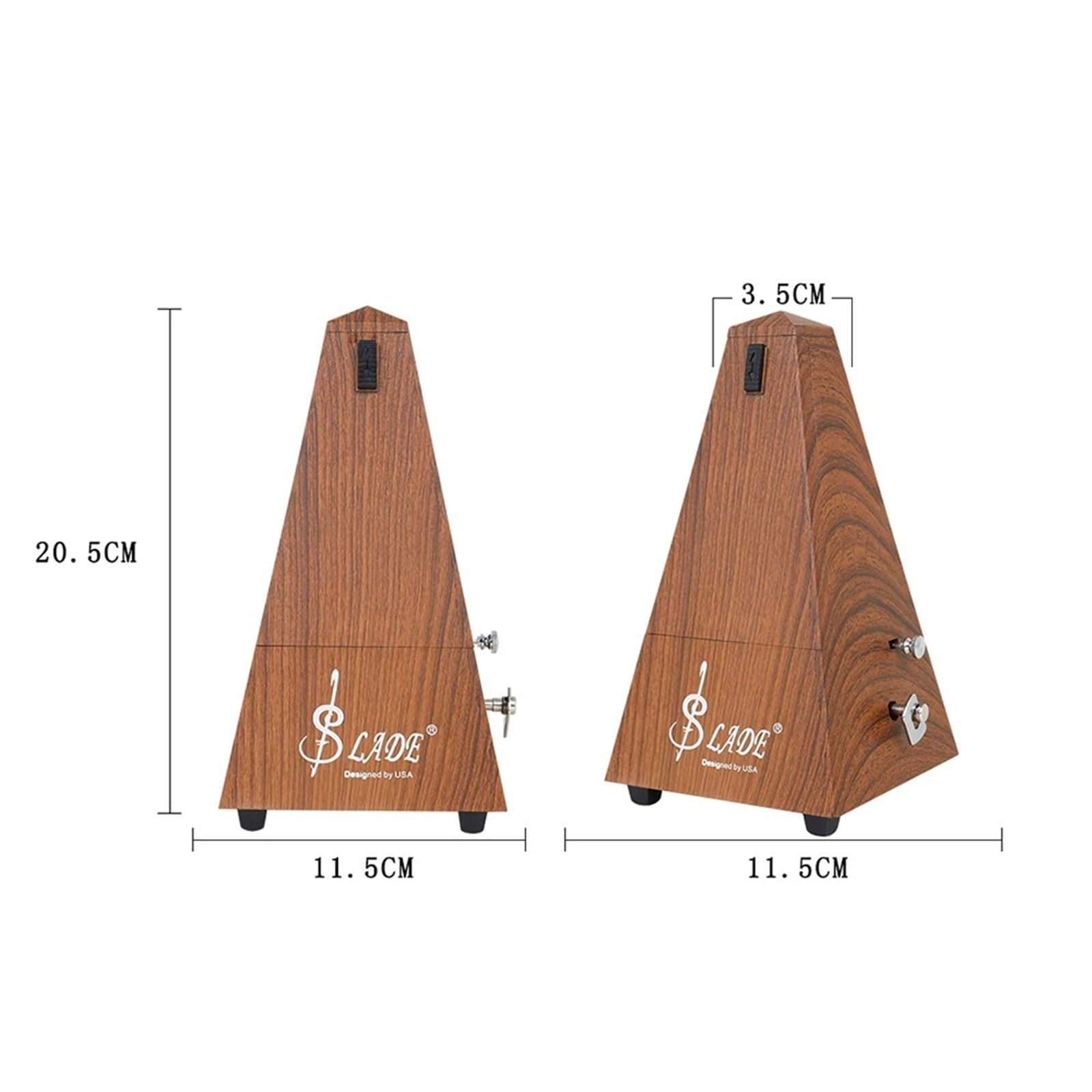 Mechanisches Metronom JP-30 Turmtyp Glockenring Metronom for Gitarre, Ukulele, Klavier, Übungsmusikinstrument, universell(Teak Color)