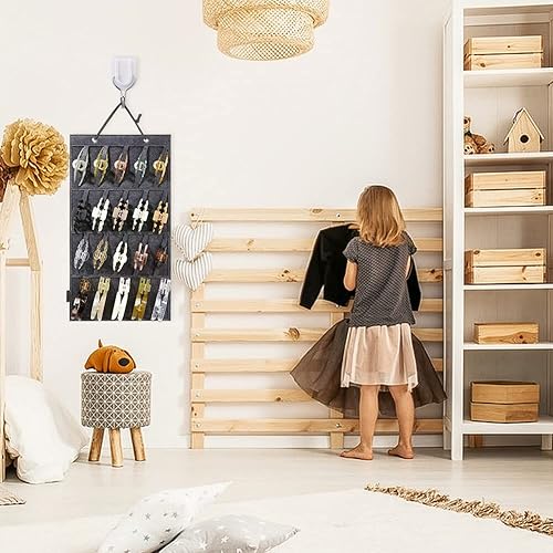 Miniatura 5 de Soporte organizador de pinzas para el cabello, soporte para pinzas para el cabello, almacenamiento de clips de garra colgantes para mujeres y niñas,