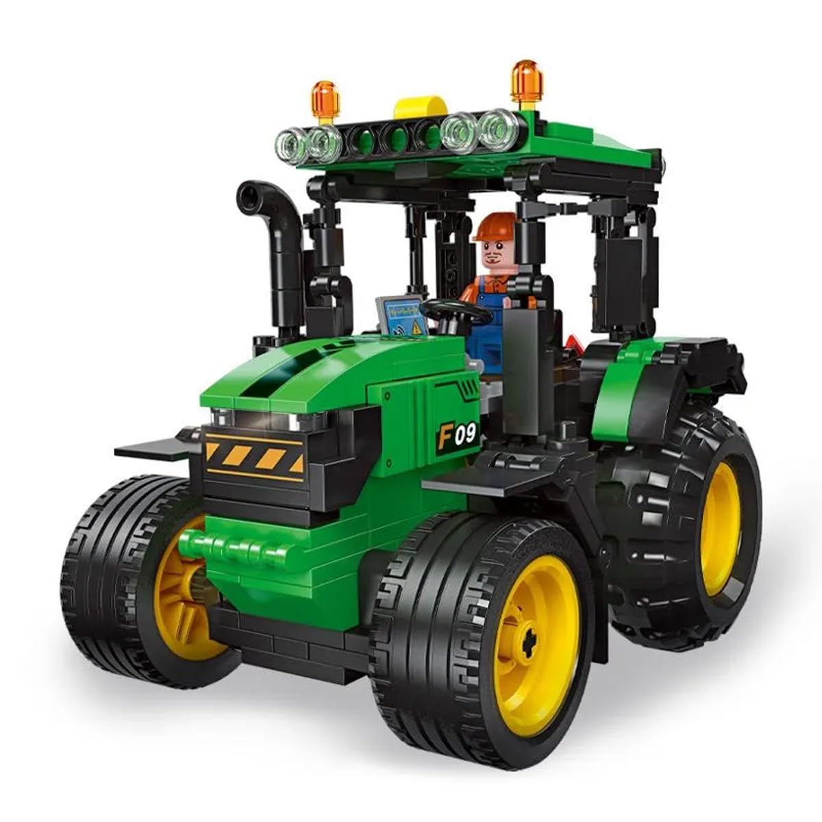 Jo Baby Farm Tractor 304 Pcs Building Blocks Set, Adults Farm Construction Technic Vehicles Toy, Pull Back Tractor Collectible Model Toy Gift For Boys And Girls, Multicolor