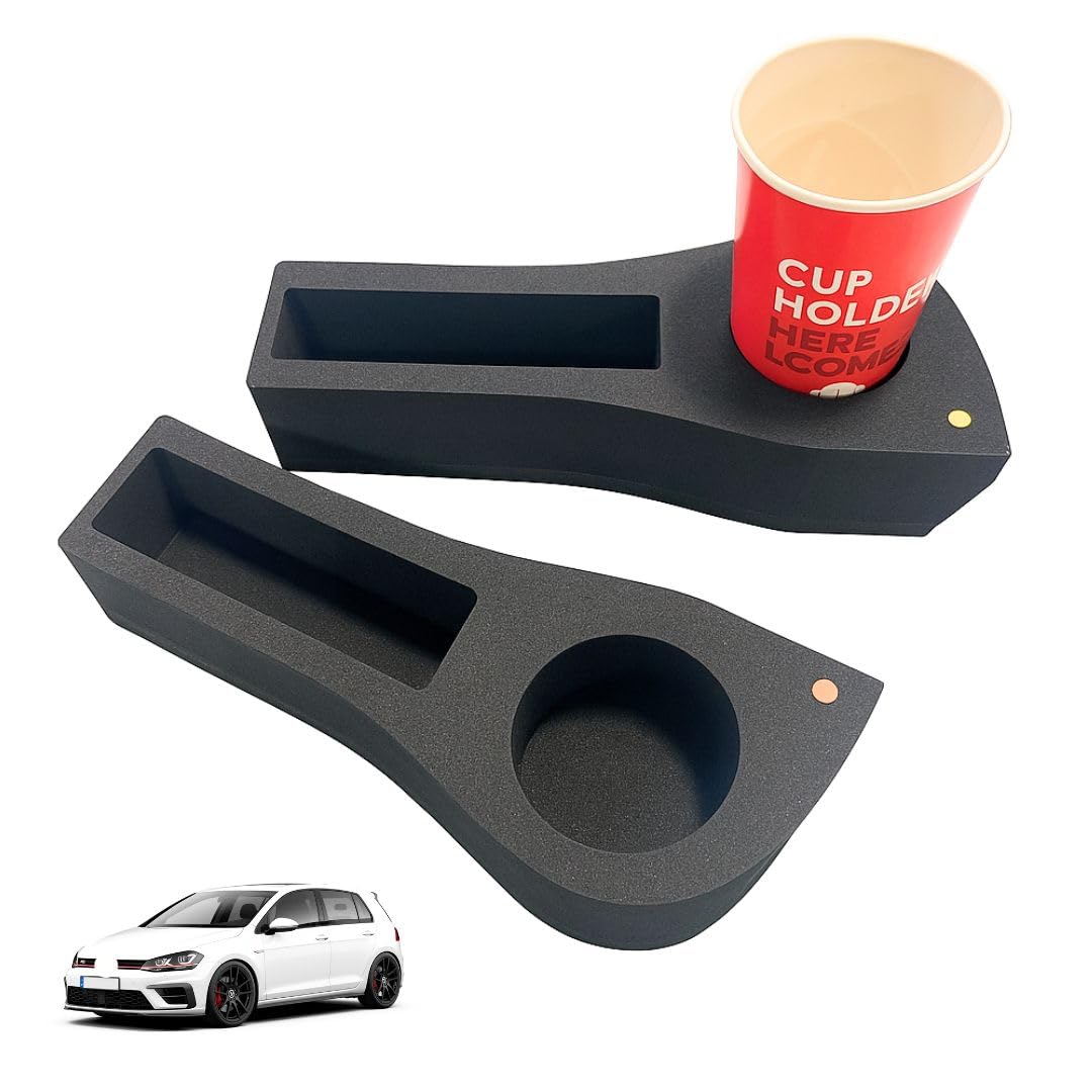 CA Sport Door Pocket Cup Holder for VW Golf MK7 (Set of 2, Right and Left) (Black New Ver.)