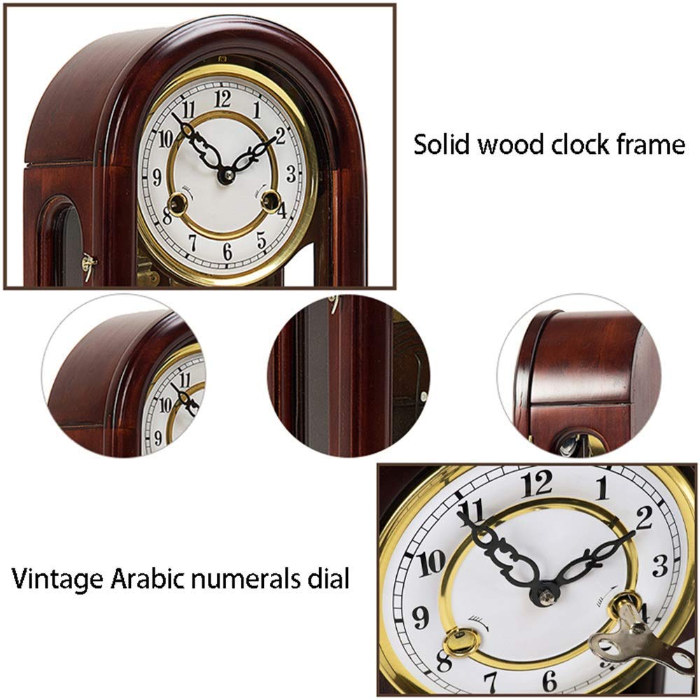 Orologio Da Camino Westminster In Legno - Batteria, Silenzioso, Design Classico - Foto 6