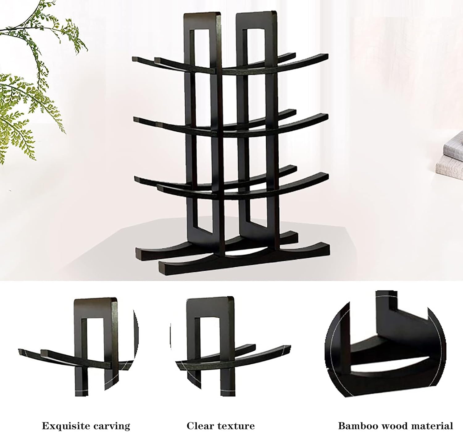 Wine Rack 12 Bottle Wine Rack, Free Standing Wooden Wine Rack, Modern Design Wood Wine Rack, Free-Standing Wine Storage Shelf, for Kitchen Bar Decor (30X16x42cm) Storage Shelf Home Decor