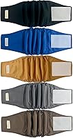 Vista 1 de Pañales reutilizables para perros machos de alta absorción, bandas lavables para el vientre para perros machos, paquete de 5