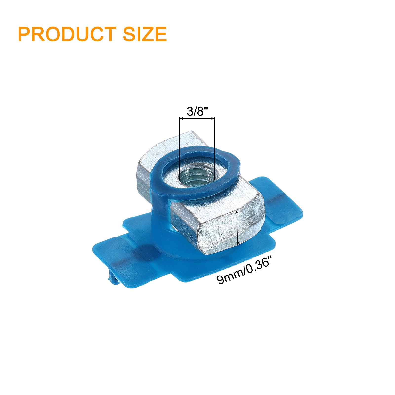 B-Line N224SS6 Spring Nut, 1/4-20, 1/4 in THK, for Use with B22, B24, B26, B32 Size Channels, 316 Stainless Steel